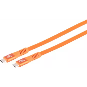 S CONN MAXIMUM CONNECTIVITY USB-C laddkabel, 3.2, 240W, orange, 4 m (14-77407)