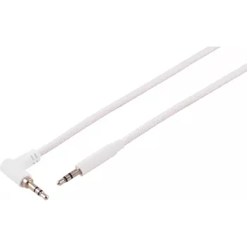 S CONN MAXIMUM CONNECTIVITY 3,5 mm vinklad till rak TRS-ljudkabel, vit, 2 m 14-07036