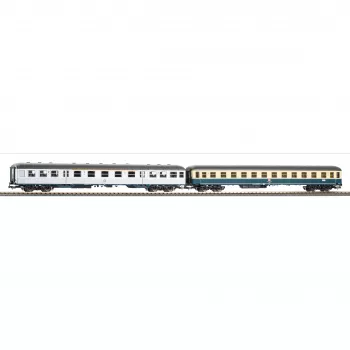 PIKO H0 28325 DB 2-delad personvagnsset: 1:a/2:a klass Silberling + 2:a klass Bm 232