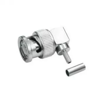 Telegärtner BNC-vinkelcrimpkontakt 75 ohm för RG-59 B/U, lödning/crimp, hane, 1 st J01002A1356
