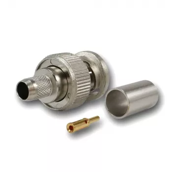 Telegärtner BNC crimpkontakt G02 75 ohm för RG-59B/U, UG-1789/U, hane, 5-pack J01002A1288Y
