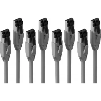 S CONN Maximum Connectivity Basic-S patchkabel Cat. 8.1 F/FTP PIMF LSZH grå 1,0m – 4-pack (SC08-41020-4)