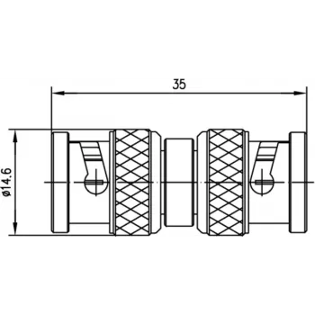 Telegärtner BNC-adapter, BNC-hane till BNC-hane, 50 ohm, J01004A0806
