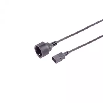 S CONN MAXIMUM CONNECTIVITY IEC C14 till CEE 7/3 adapterkabel, 1 mm², UPS, 0,3 m 09-07305