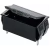 Bopla batterihållare för 2 AA (Mignon) celler, 9V-blockanslutning, lödflaggor, 65 x 37 x 21,5 mm, svart 46300000