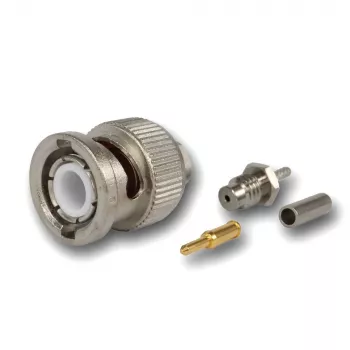 Telegärtner BNC crimpkontakt 50 ohm för RG-178 B/U, rak, nicklad/förgylld, 1 st