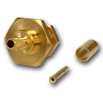 Telegärtner SMA-hona crimp inbyggnadshona för RG-316/U, förgylld, 50 ohm, DC-6 GHz J01151A0001Z