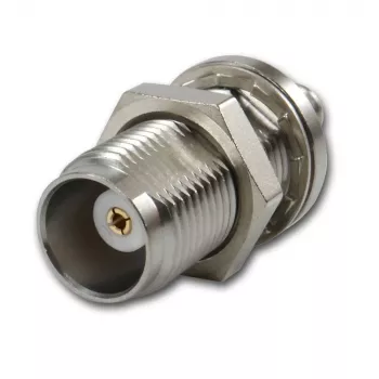 Telegärtner TNC-hona till SMA-hona koaxialadapter, 50 ohm, DC-6 GHz, nickel/guld J01019A0028