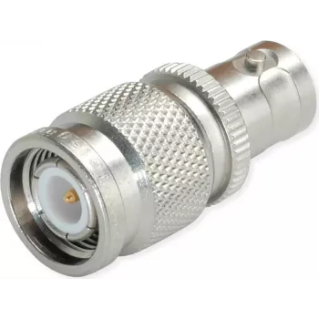 Telegärtner BNC-hona till TNC-kontakt adapter, 50 ohm, nicklad mässing, DC-4 GHz, rak