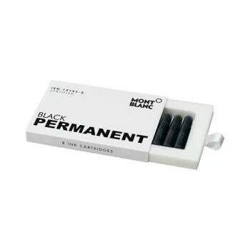 Montblanc Permanent Black bläckpatroner för füllfederhalter, 8-pack (107757)