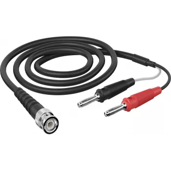 Telegärtner L00010A1845 1 m BNC till dual banan koaxial mätkabel, svart