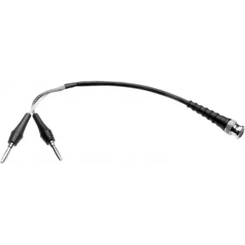 Telegärtner L00010A1845 1 m BNC till dual banan koaxial mätkabel, svart