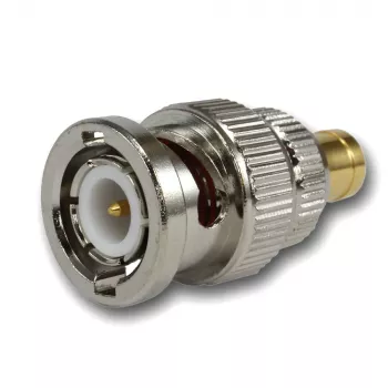 TELEGÄRTNER koaxialadapter BNC-kontakt till SMB-hona, 50 ohm, rak, nicklad mässing J01008F0030
