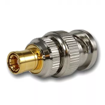TELEGÄRTNER koaxialadapter BNC-kontakt till SMB-hona, 50 ohm, rak, nicklad mässing J01008F0030