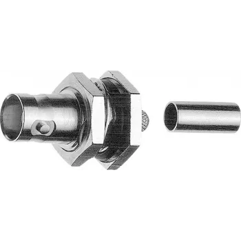TELEGÄRTNER BNC-inbyggnadshona, crimp, 75 ohm, RG-62 A/U, 5-pack (J01003A1260)