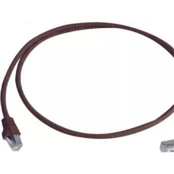 Telegärtner 100008014 RJ45-patchkabel, CAT 6a S/FTP, 0,5 m, flamhärdig, med böjskyddshylsa, röd