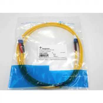 TELEGÄRTNER LC till LC single-mode OS2 duplex fiberoptisk patchkabel, 2 m, gul L00871A0003