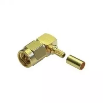 TELEGÄRTNER SMA-vinkelcrimpkontakt för RG-58 C/U, guld, 5-pack J01150A0091
