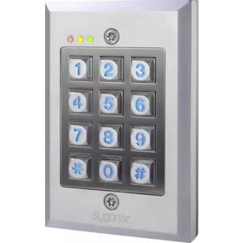 Sygonix SY-3118492 IP65 tangentbordskodlås utanpåliggande/infälld med belyst tangentbord