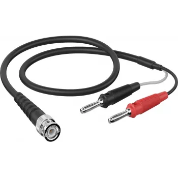 Telegärtner L00010A1844 0,5 m BNC till 2x banan koaxial mätkabel, svart