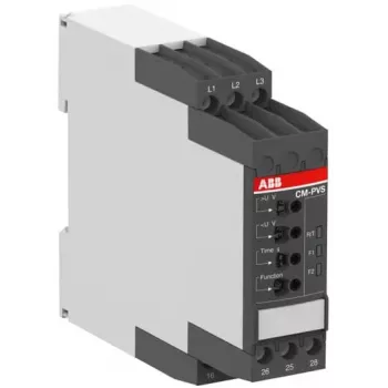 ABB CM trefasövervakningsrelä, 2 växlare, 300-500 V AC, 0,1-30 s 1SVR730794R3300