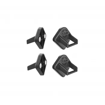 König & Meyer 19708-000-55 surfplatta magnetfäste, ljuddämpande, 4-pack, svart