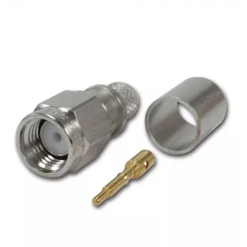 Telegärtner SMA rak kontakt crimp G30 (1,5/3,8), H 155, Low Loss 1,4/3,8 crimp/crimp koaxialkontakt J01150A0618