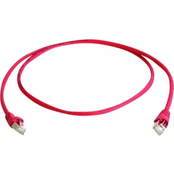 Telegärtner MP8 FS 600 Cat.7 S/FTP patchkabel, RJ45 kontakt till RJ45 kontakt, 50 m, röd