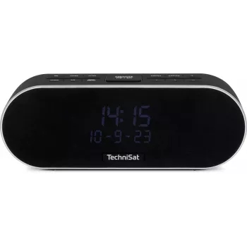 TechniSat DigitRadio 53 BT DAB+/FM-klockradio med Bluetooth och USB-laddningsfunktion, 3,5 VA-LCD, svart