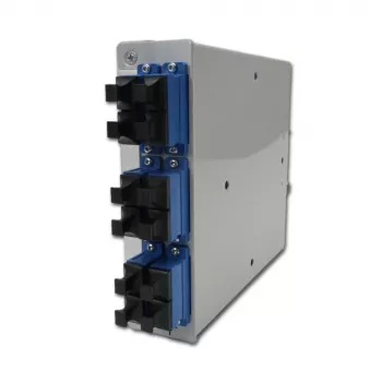 Telegärtner STX DIN-skena fiberfördelare, 6x SC duplex singelmode, 12-fiber skarvkassett, pigtails, skarvklar H82050E0002
