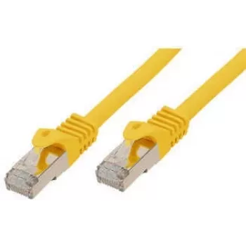 S CONN standard patchkabel Cat. 6A med Cat.7 råkkabel S/FTP dubbelskärmad halogenfri gul 50,0 m 16675550Y