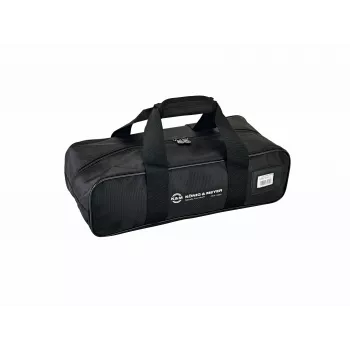 König & Meyer 14303-000-00 notställsväska svart med grön logotyp