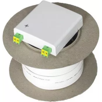 TELEGÄRTNER H02082A0015 4x LC OM3 multimode fiberoptisk patchkabel, 50 m, LSZH, vit