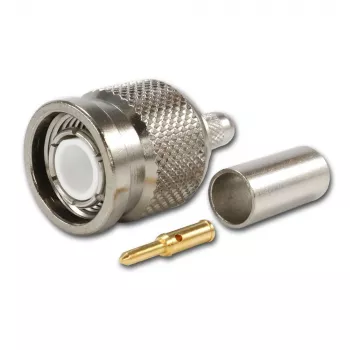 TELEGÄRTNER TNC rak kontakt för RG-58 koaxialkabel, krimp/löd, 50 Ohm, DC-11 GHz