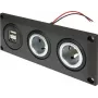 ProCar 67326500 inbyggnadsuttag 12V/24V med USB-laddport, DIN/ISO 4165, 16A/8A, 5V/2.1A, svart