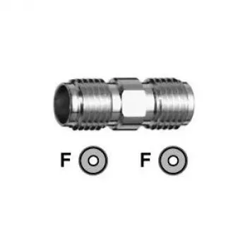 TELEGÄRTNER 100024790 SMA-uttag till SMA-uttag koaxialadapter, 50 ohm, DC-18 GHz, förnicklad mässing