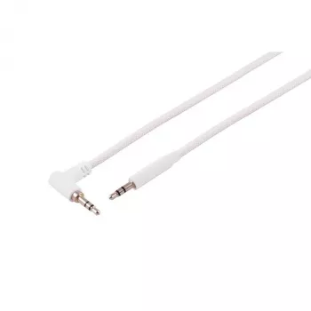S CONN MAXIMUM CONNECTIVITY 3,5 mm TRS ljudkabel, vinklad till rak, vit, 0,9 m 14-07226