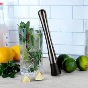 Lurch Cocktail Rim Decorator & Tongs Set Smoke Grey 240799