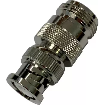 Wittenberg Antennen 103507 BNC-kontakt till N-hona koaxialadapter, 50 Ohm, nicklad mässing