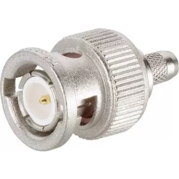 Telegärtner BNC crimpkontakt 75 ohm för RG-59 B/U, guldkontakt, nickelkåpa J01002F1288Z