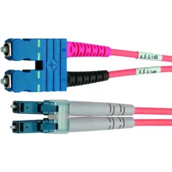 Telegärtner L00890C0038 fiberoptisk patchkabel LC till SC multimode, 50/125 µm, 1 m