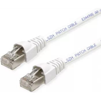 Telegärtner MP8 FS 500 Cat 6a S/FTP patchkabel, RJ45 till RJ45, 1,5 m, vit, halogenfri, gjuten L00001A0171
