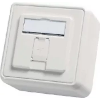 TELEGÄRTNER AMJ-S utanpåliggande dosa för 1 modul, ren vit H02000A0090