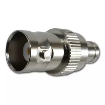 TELEGÄRTNER koaxialadapter BNC-jack till SMB-jack, 50 Ohm, rak, nicklad mässing, förgyllda kontakter J01008F0013