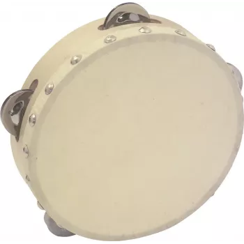 DIMAVERY DTH-704 tamburin 18 cm naturträ med stålskällor 26053174