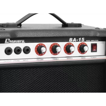 DIMAVERY BA-15 15W bascombo-förstärkare svart 26363005