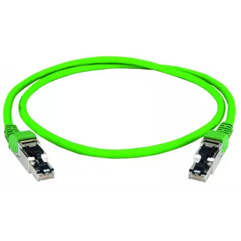 Telegärtner 100017345 RJ45-nätverkskabel, CAT 5 patchkabel grön med böjskydd