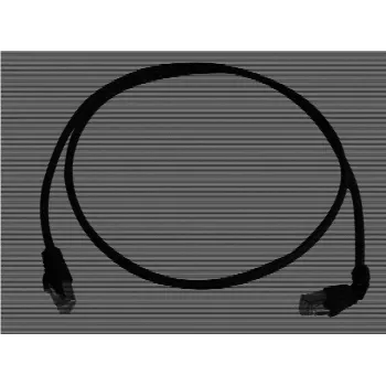 Telegärtner CAT 6A patchkabel, 1x90° vinklad, S/FTP, LSZH, svart, 3,0 m L00002A0175