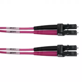 Telegärtner LC till LC multimode OM4 fiberoptisk patchkabel, 5m, violett