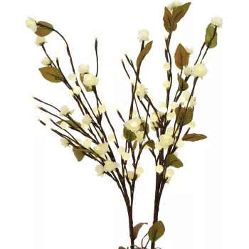 EUROPALMS kameliabåge med LED, vit, 50 cm 83330310